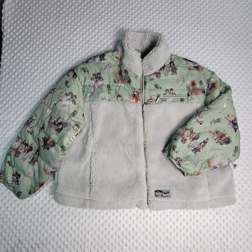 NWT Disney Parks Haunted Mansion Sherpa Fleece Full Zip Jacket Women's Plus 1X